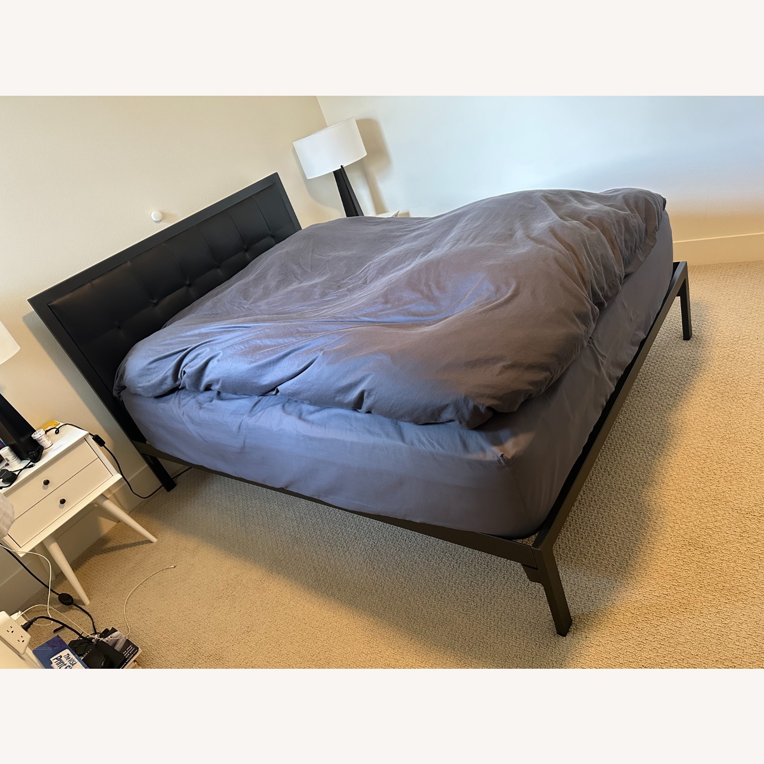 Room & Board Berin Black Leather Queen Bed - image-2