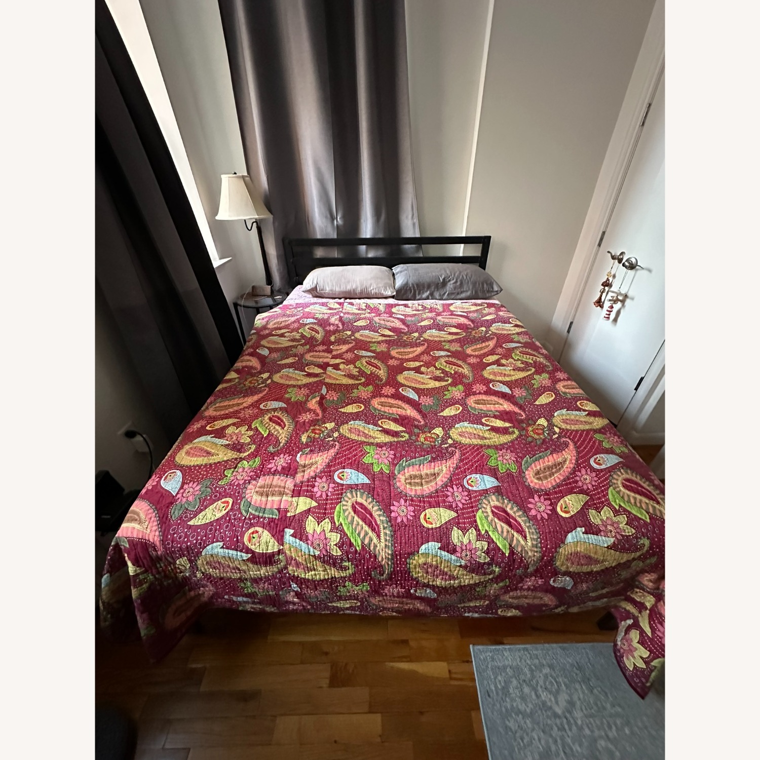 Metal Platform Bed Frame with Headboard - image-2