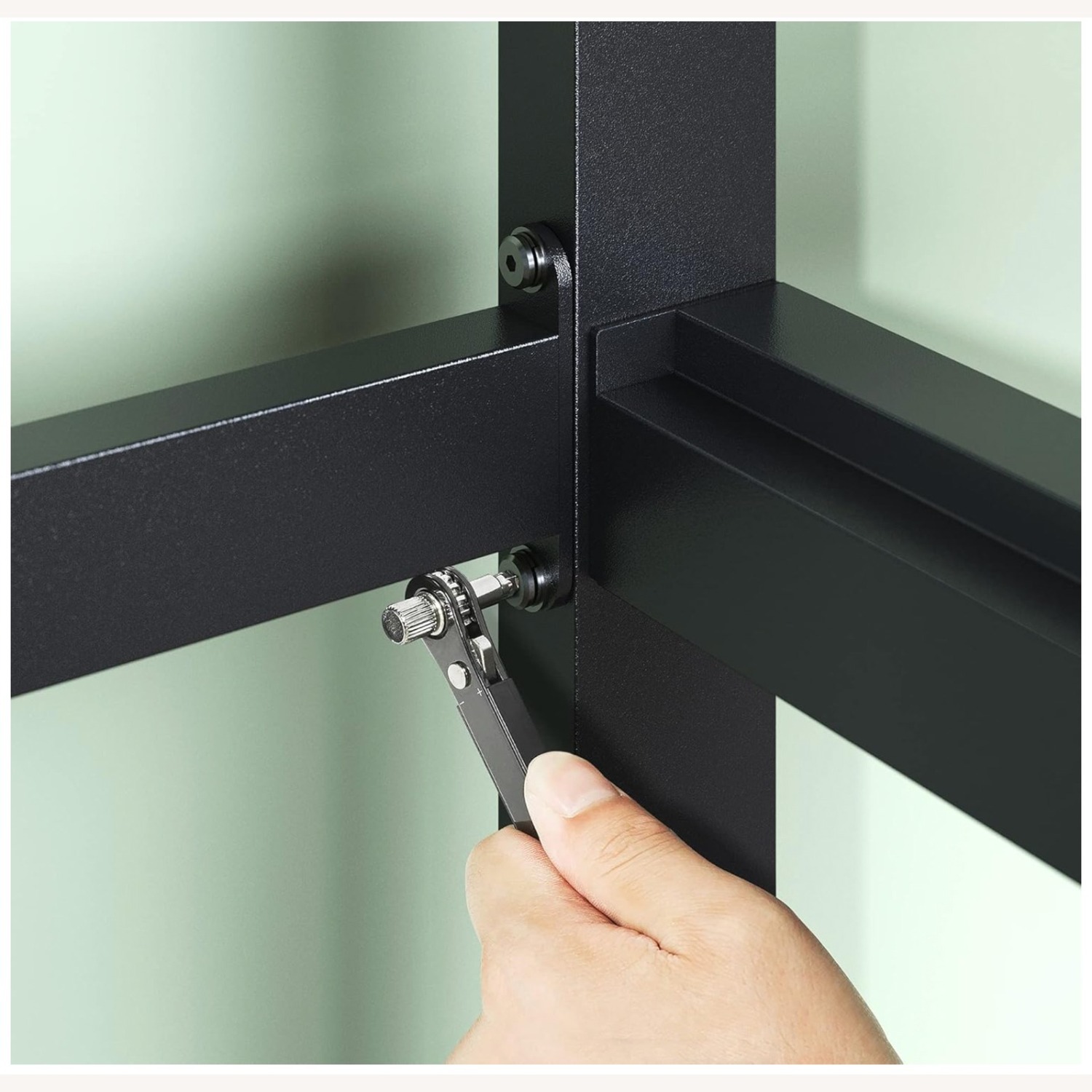 Metal Platform Bed Frame with Headboard - image-9