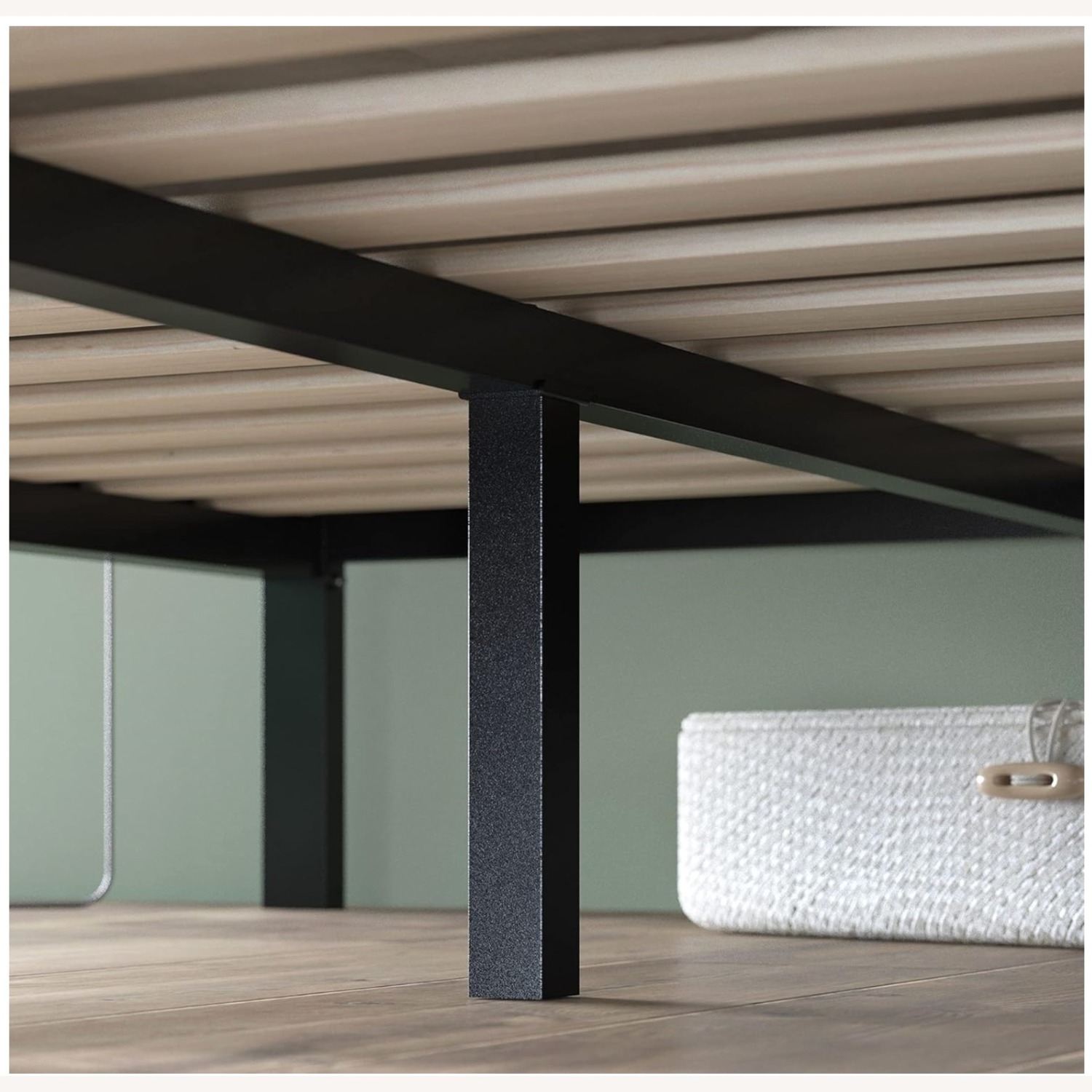 Metal Platform Bed Frame with Headboard - image-10