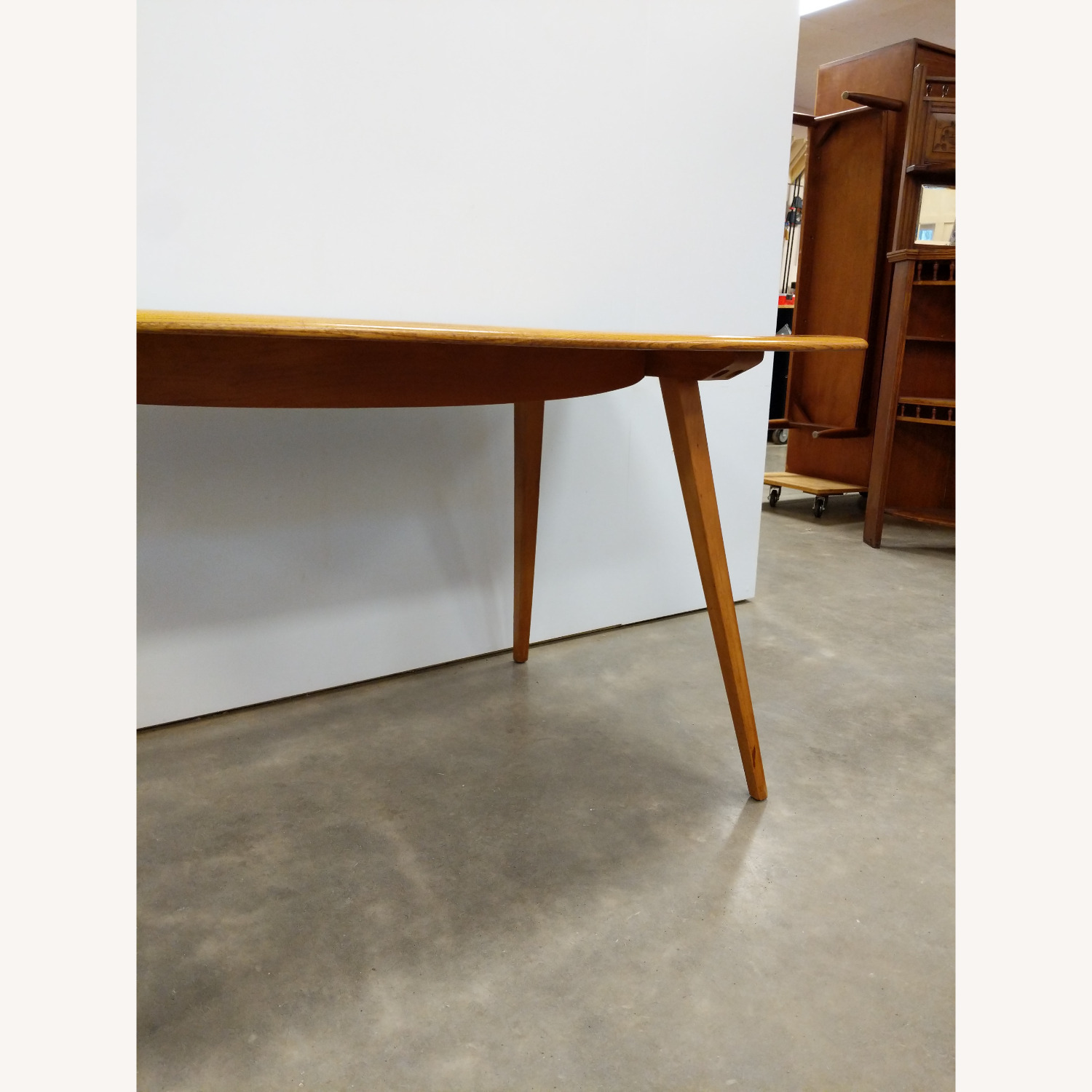 Vintage Ercol Mid Century Elm Plank Dining Table - image-6