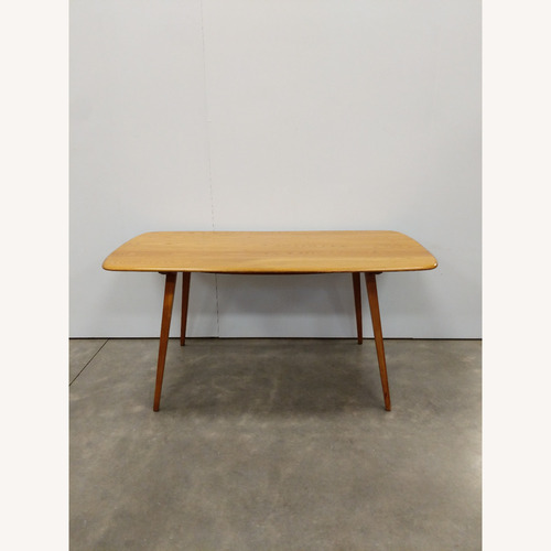 Used Vintage Ercol Mid Century Elm Plank Dining Table for sale on AptDeco