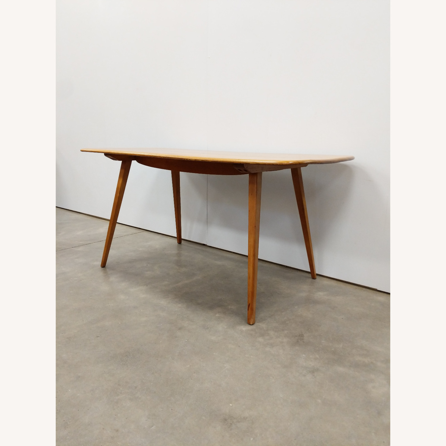 Vintage Ercol Mid Century Elm Plank Dining Table - image-2