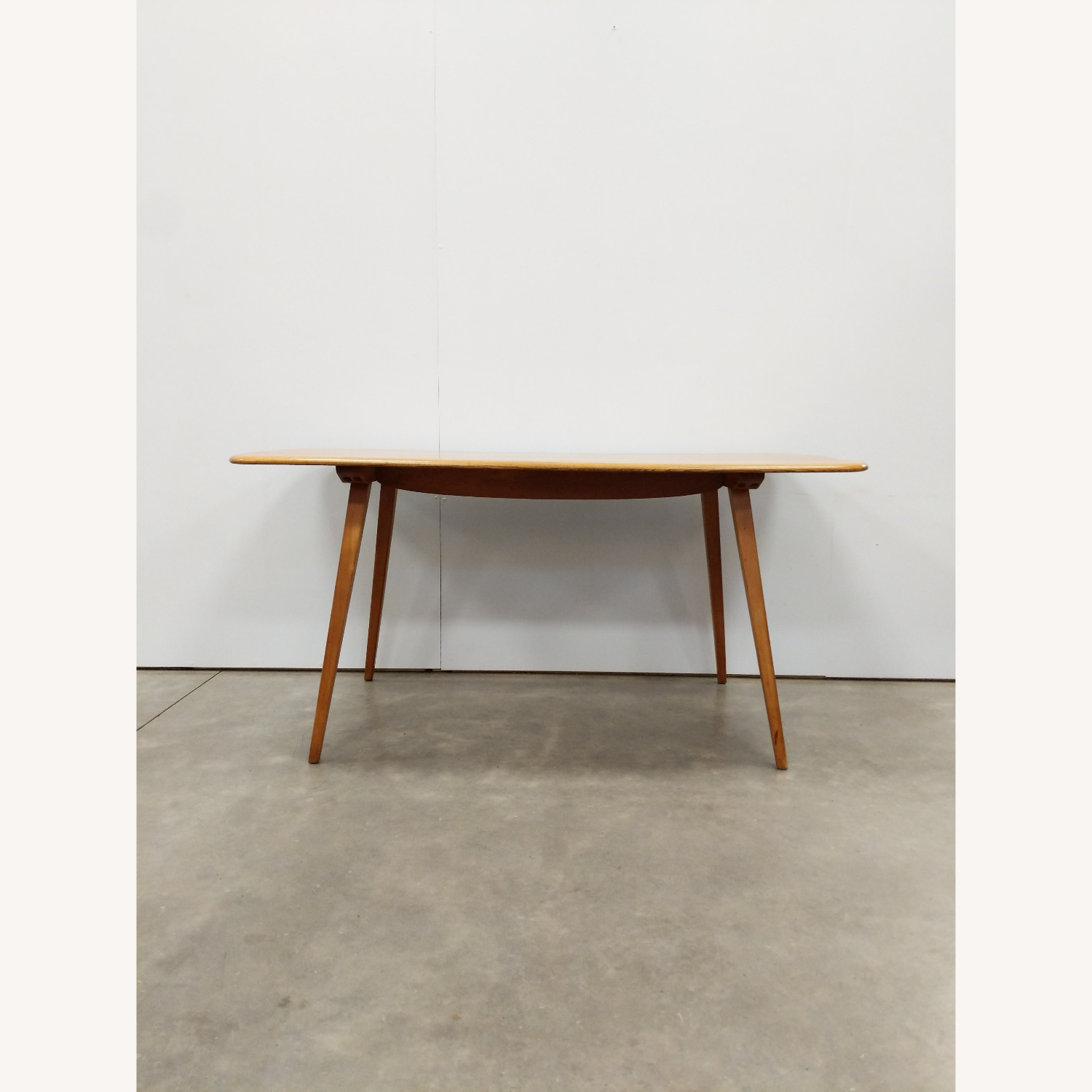 Vintage Ercol Mid Century Elm Plank Dining Table - image-1