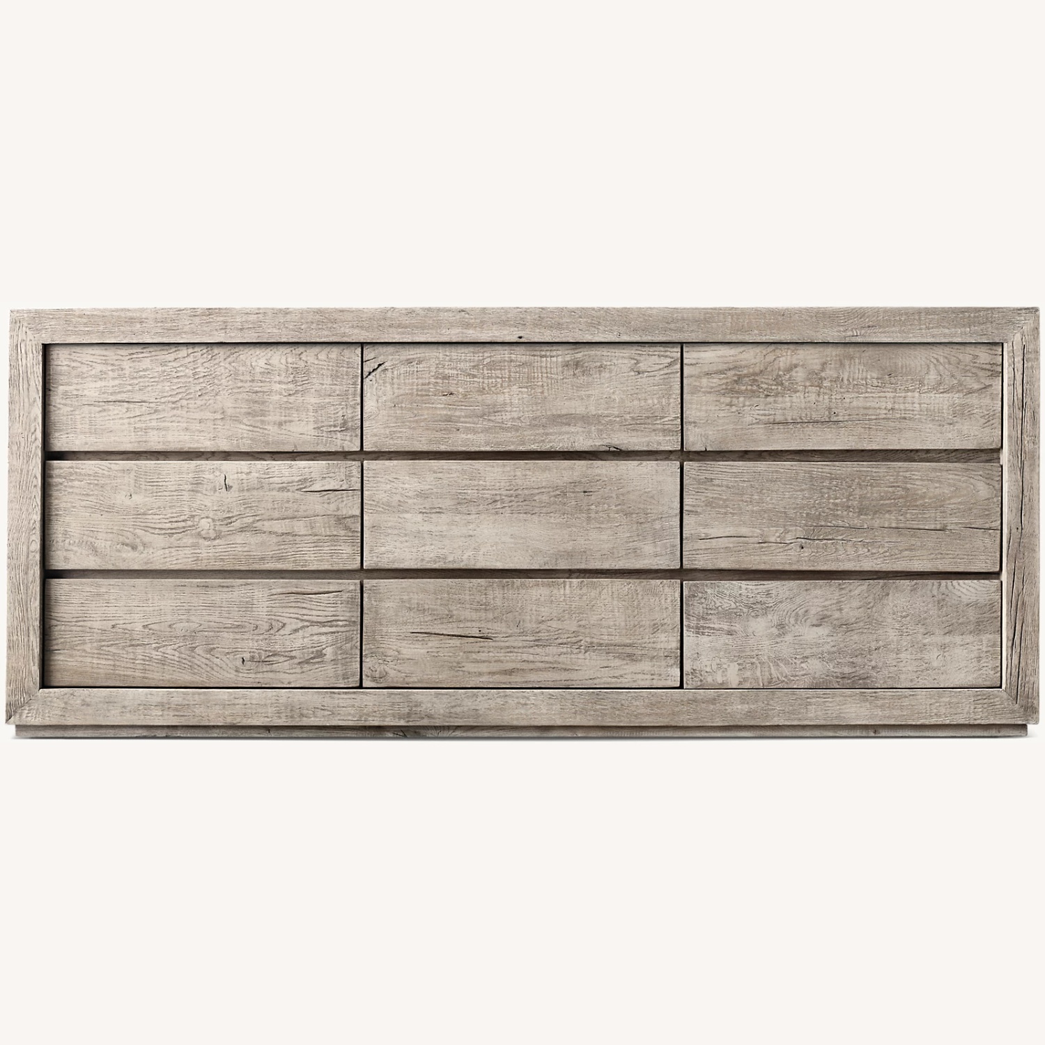 Restoration Hardware Reclaimed Oak 9-drawer Dresser - image-0