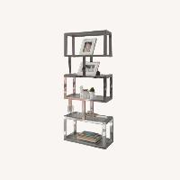 Milo Baughman Silver Bookcase