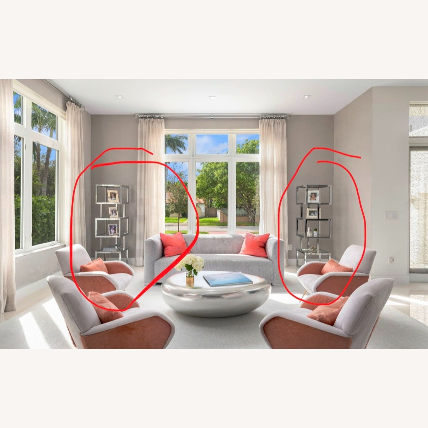 Milo Baughman Silver Bookcase - image-2