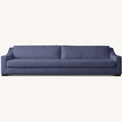 Used Restoration Hardware Modena Blue Linen 2 Seater Sofa for sale on AptDeco