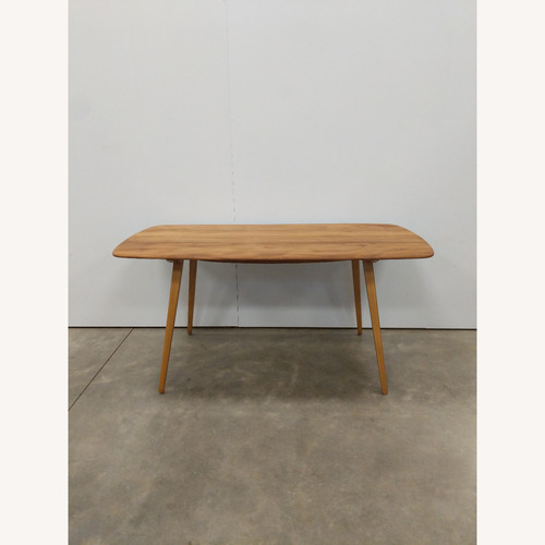 Used Vintage Ercol Mid Century Elm Plank Dining Table for sale on AptDeco