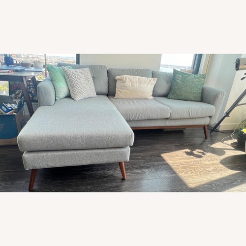 Used AllModern Light Gray Fabric 3+ Piece Sectional for sale on AptDeco