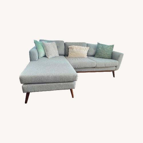 Used AllModern Light Gray Fabric 3+ Piece Sectional for sale on AptDeco