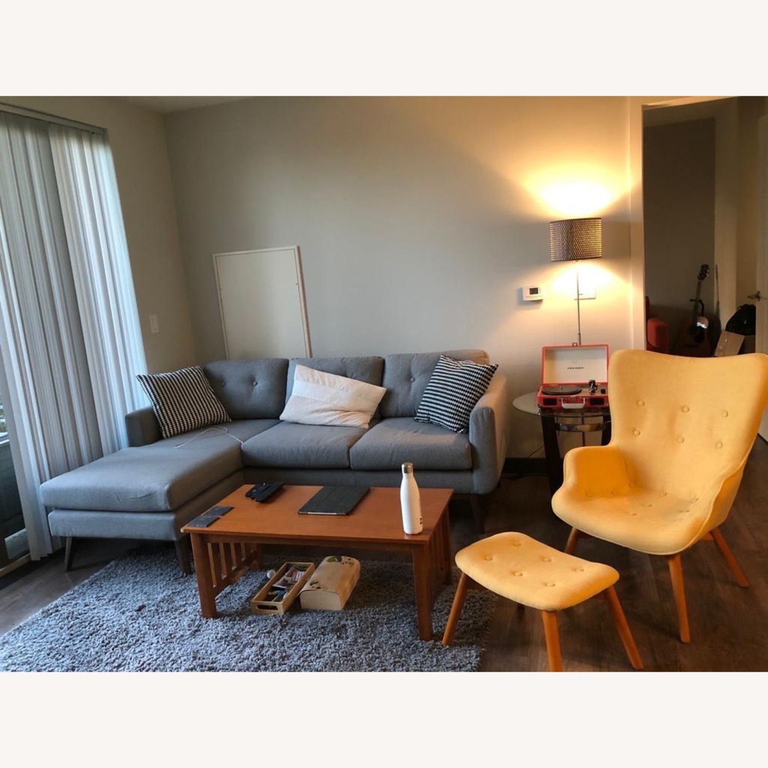 AllModern Light Gray Fabric 3+ Piece Sectional - image-0