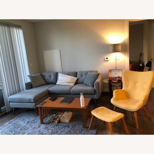 Used AllModern Light Gray Fabric 3+ Piece Sectional for sale on AptDeco