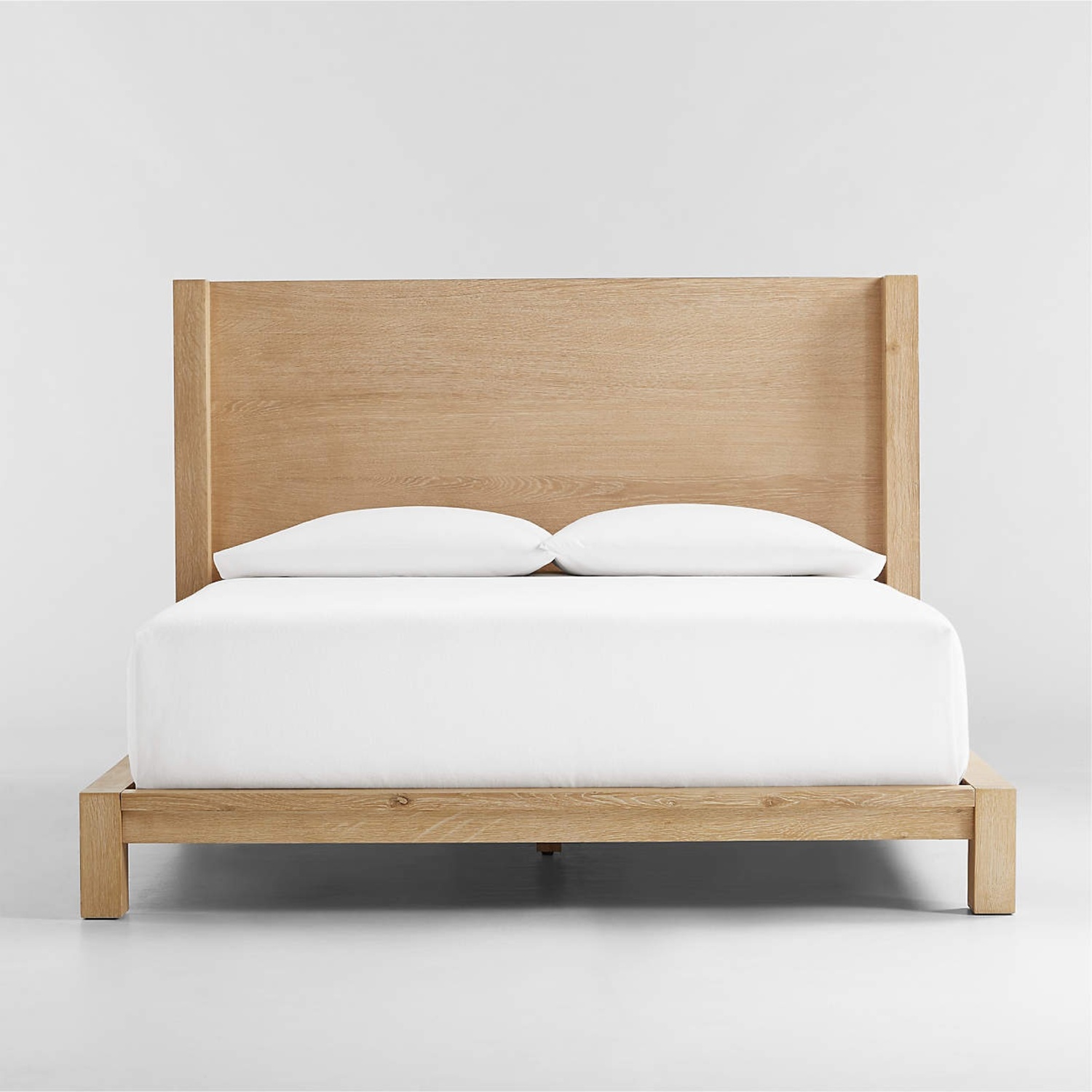 Crate & Barrel Terra Natural Wood Queen Bed - image-0