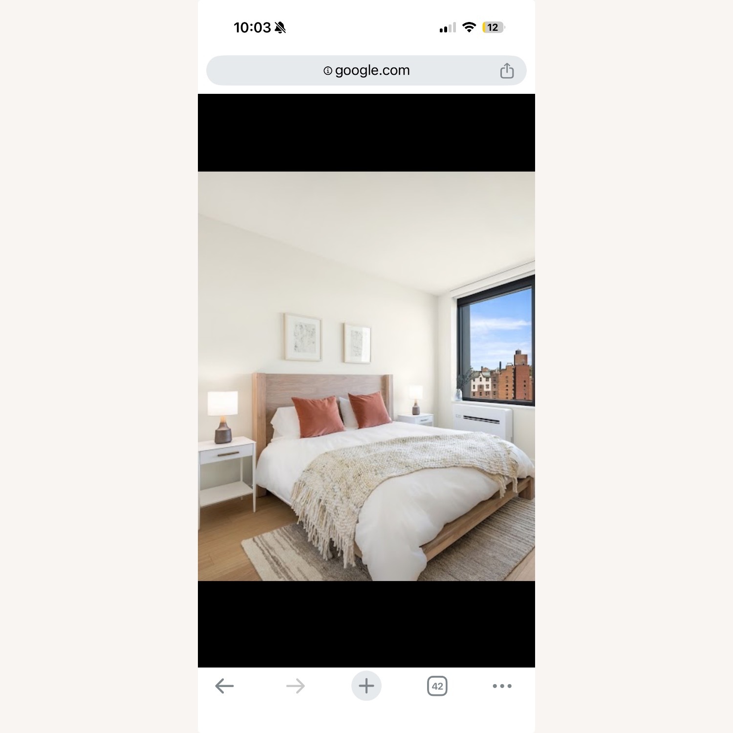 Crate & Barrel Terra Natural Wood Queen Bed - image-1