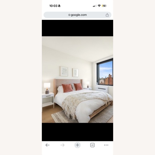 Used Crate & Barrel Terra Natural Wood Queen Bed for sale on AptDeco