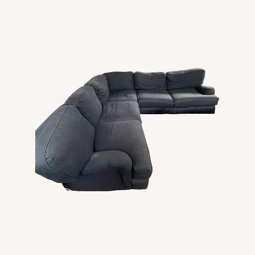 Used Blue Fabric 3-Piece Sectional for sale on AptDeco