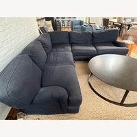 Blue Fabric 3-Piece Sectional
