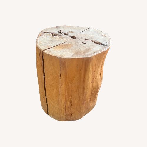 Used Natural Wood Log Side Table for sale on AptDeco