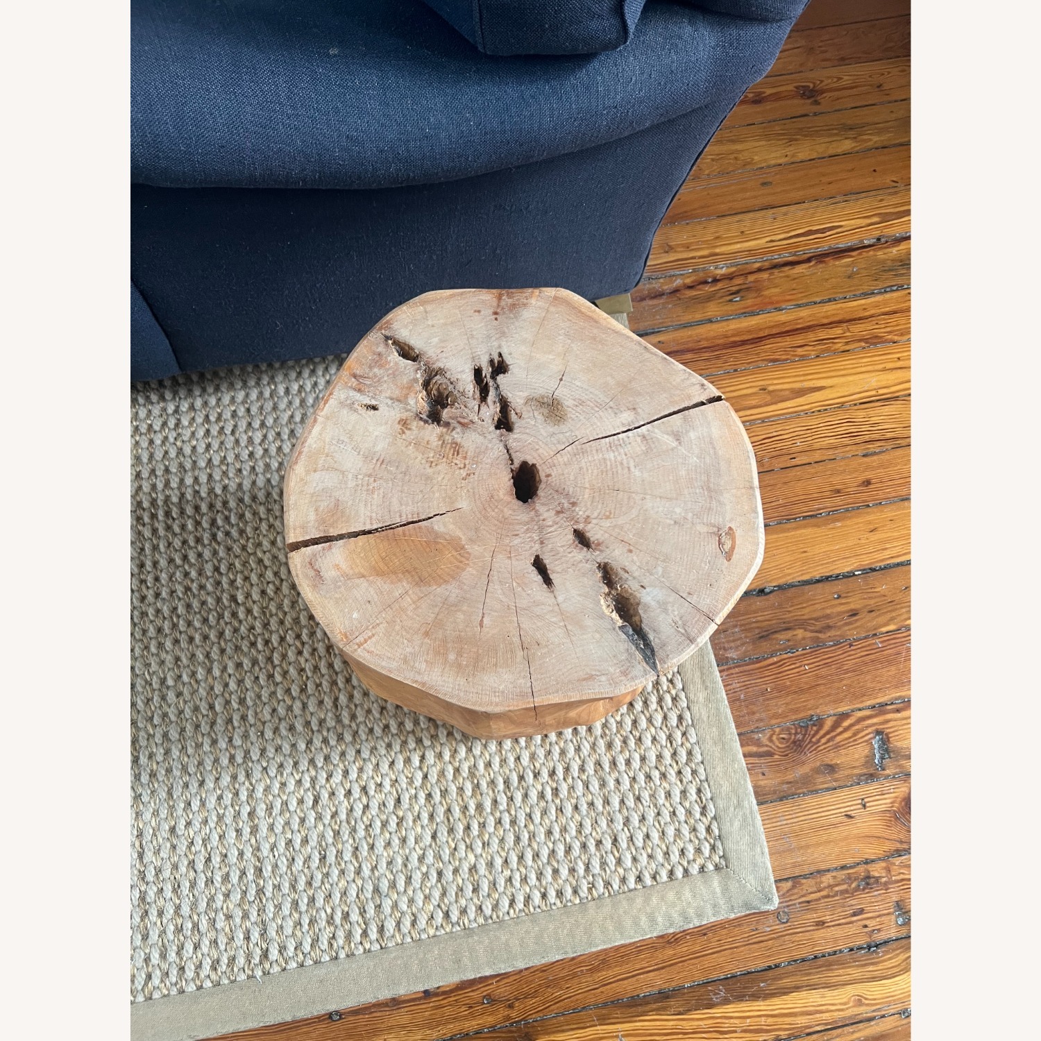 Natural Wood Log Side Table - image-2