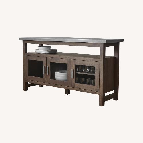 Used Crate & Barrel Galvin Metal Top Sideboard for sale on AptDeco