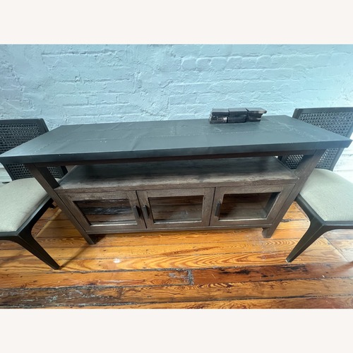 Used Crate & Barrel Galvin Metal Top Sideboard for sale on AptDeco