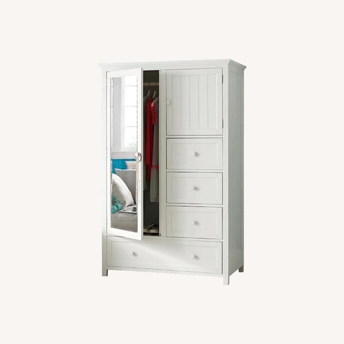 Used Pottery Barn Beadboard Chiffonier Armoire for sale on AptDeco
