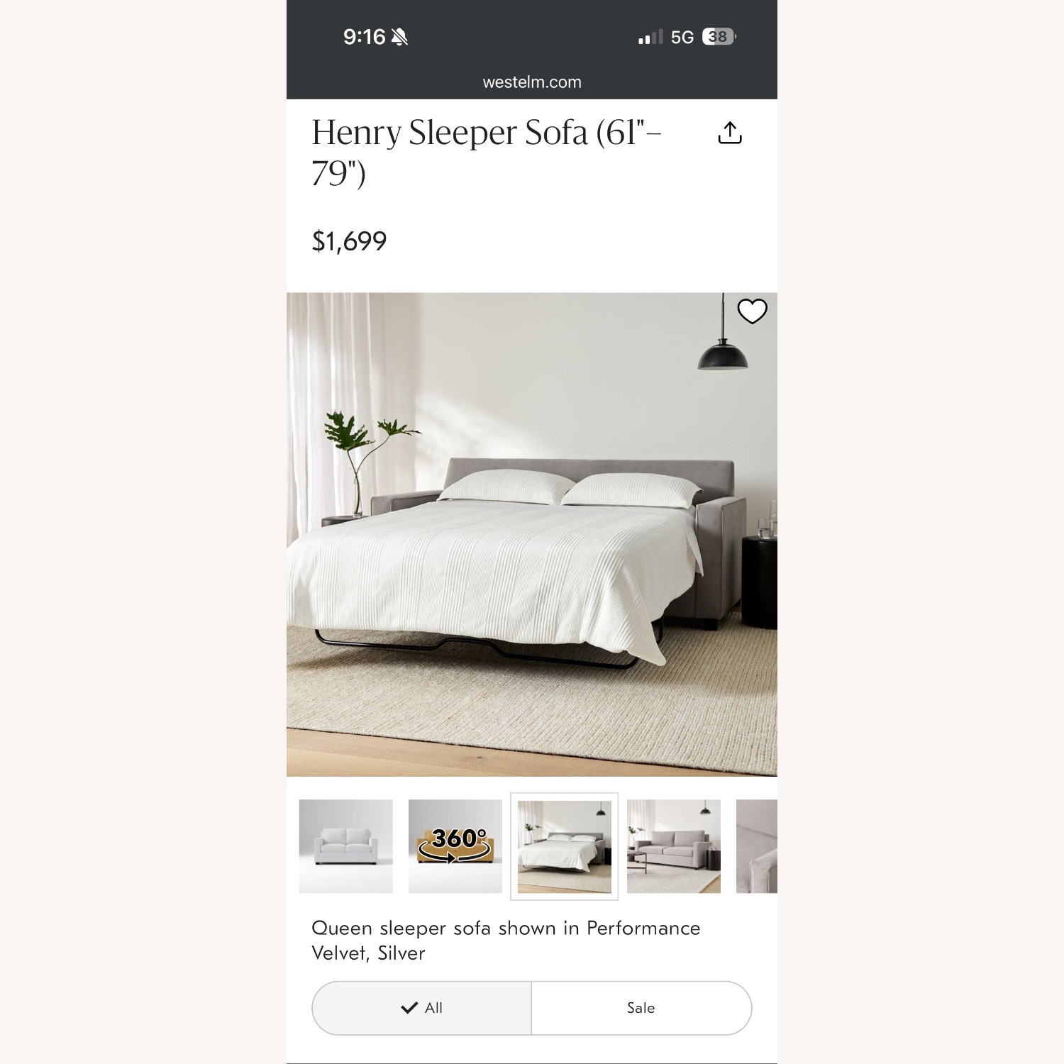 Henry Loveseat Sleeper Sofa  - image-1