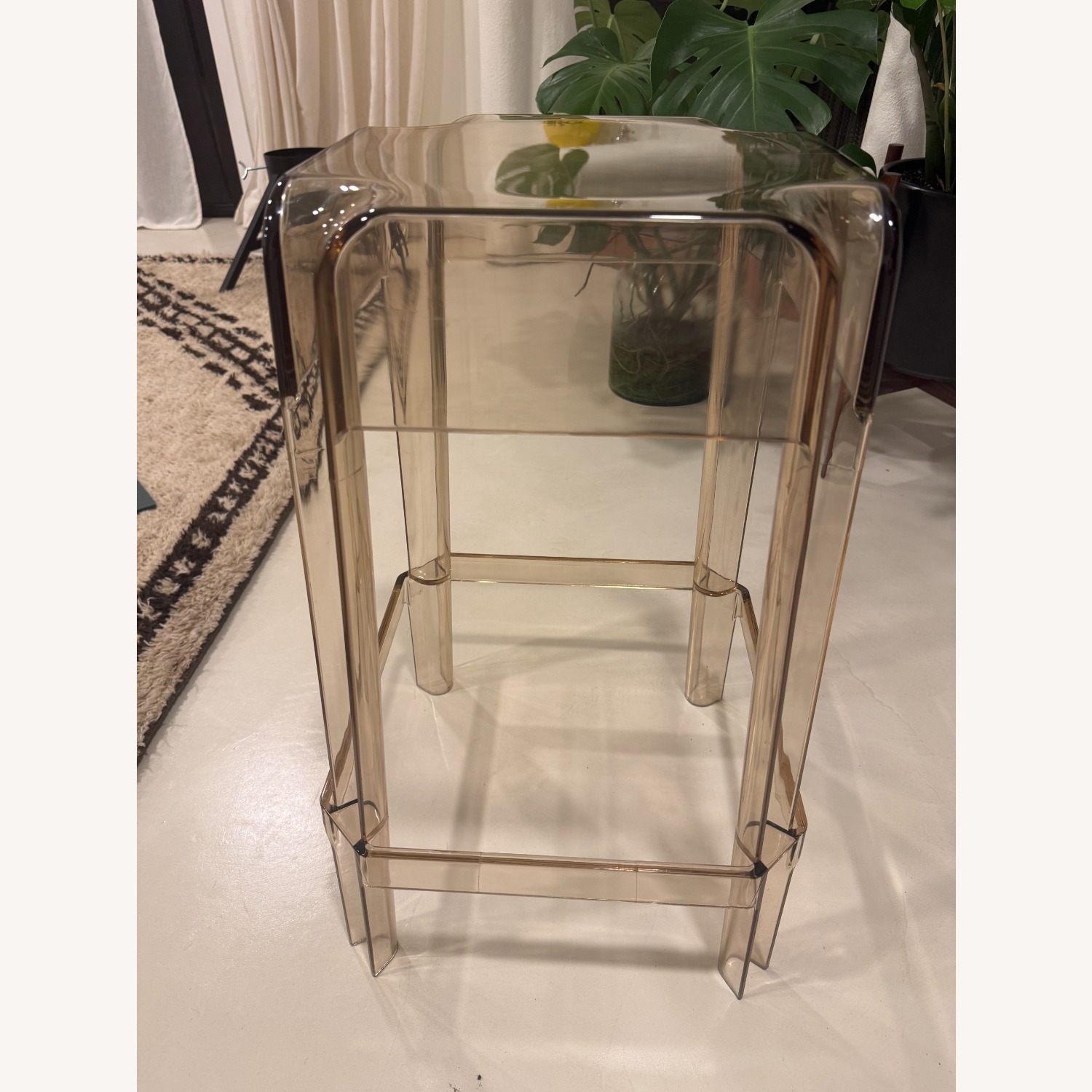 Amber Transparent Acrylic Stools - image-2
