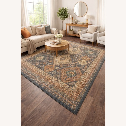 Used Pottery Barn Mahalia Rug – 8’ × 10’ Midnight Blue for sale on AptDeco