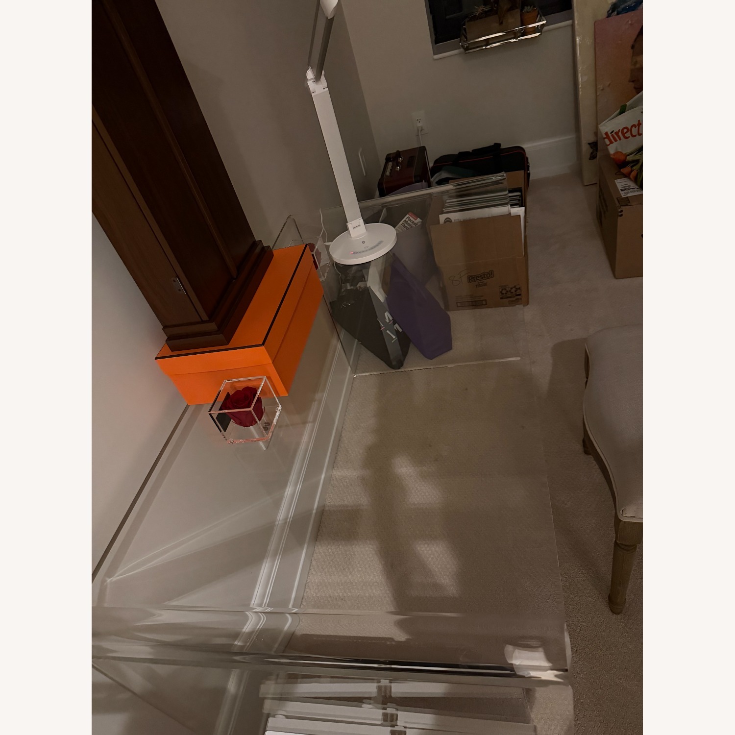 CB2 Peekaboo Arcylic Desk - image-4