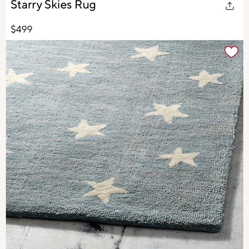 Used Pottery Barn Kids Blue Wool Area Rug 5' x 8' for sale on AptDeco