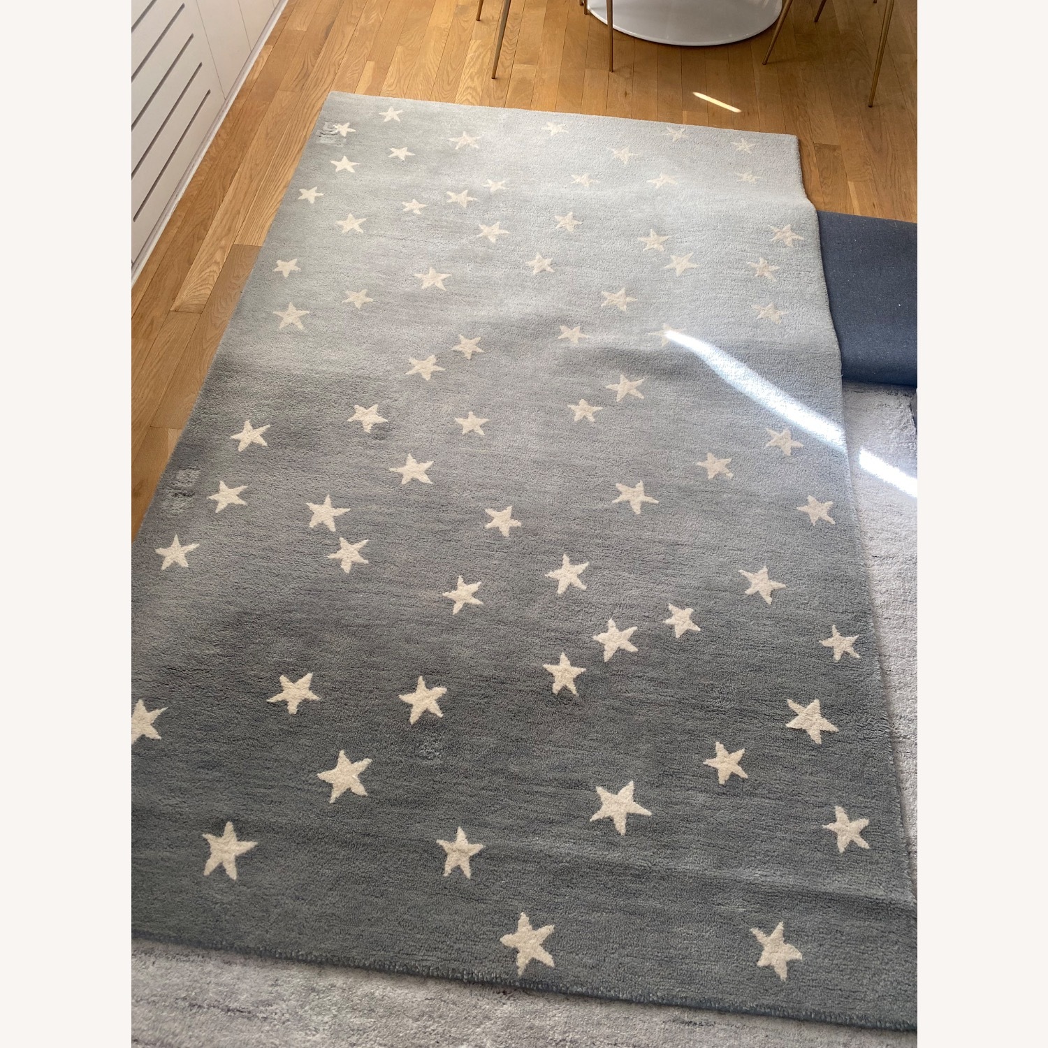 Pottery Barn Kids Blue Wool Area Rug 5' x 8' - image-7