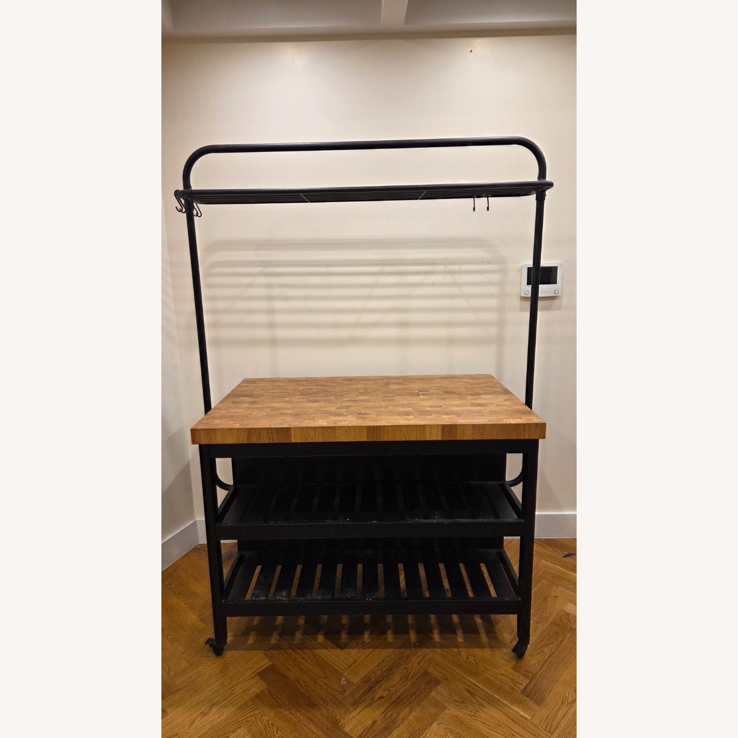 IKEA Vadholma Black Wood Kitchen Island - image-1