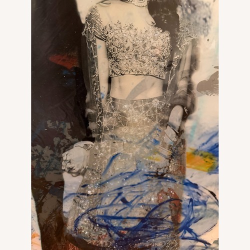 Used Mixed Media Art - Abstract Indian Bride and Groom for sale on AptDeco