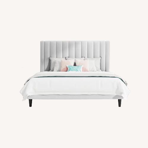 Used SHA CERLIN Queen Bed Frame (White) for sale on AptDeco