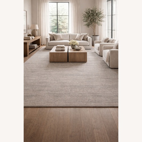 Used Restoration Hardware Amara Wool Rug – Marled Light Grey (8x10) for sale on AptDeco