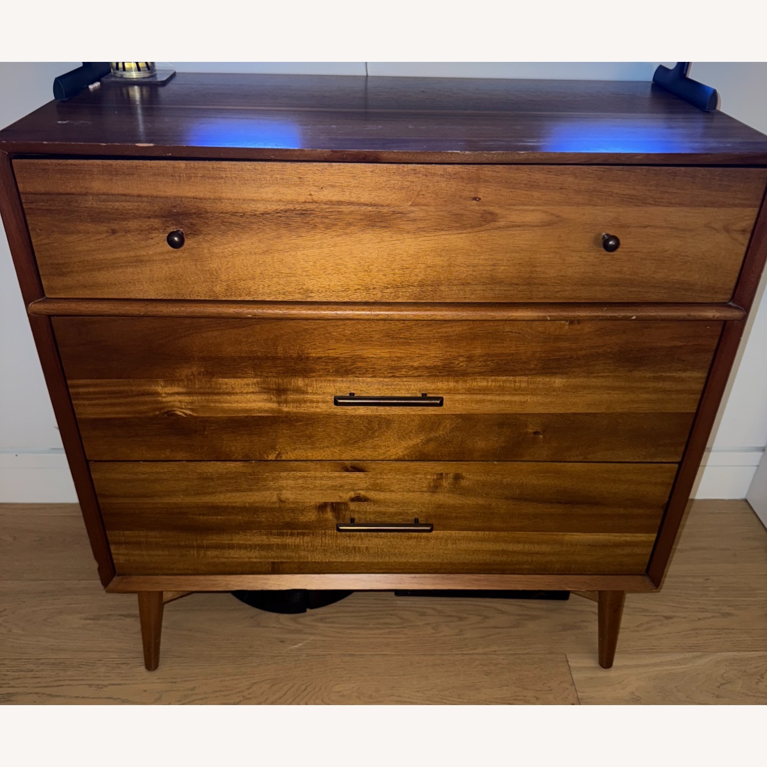 West Elm Dark Brown Mid-Century 3-Drawer Dresser (36") - image-2