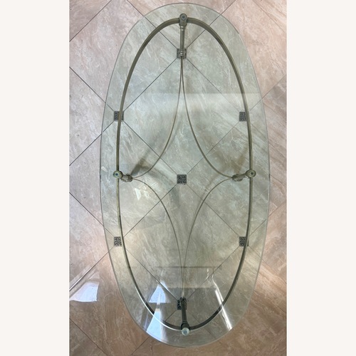 Used Vintage/Antique Labarge Gold Glass Coffee Table for sale on AptDeco