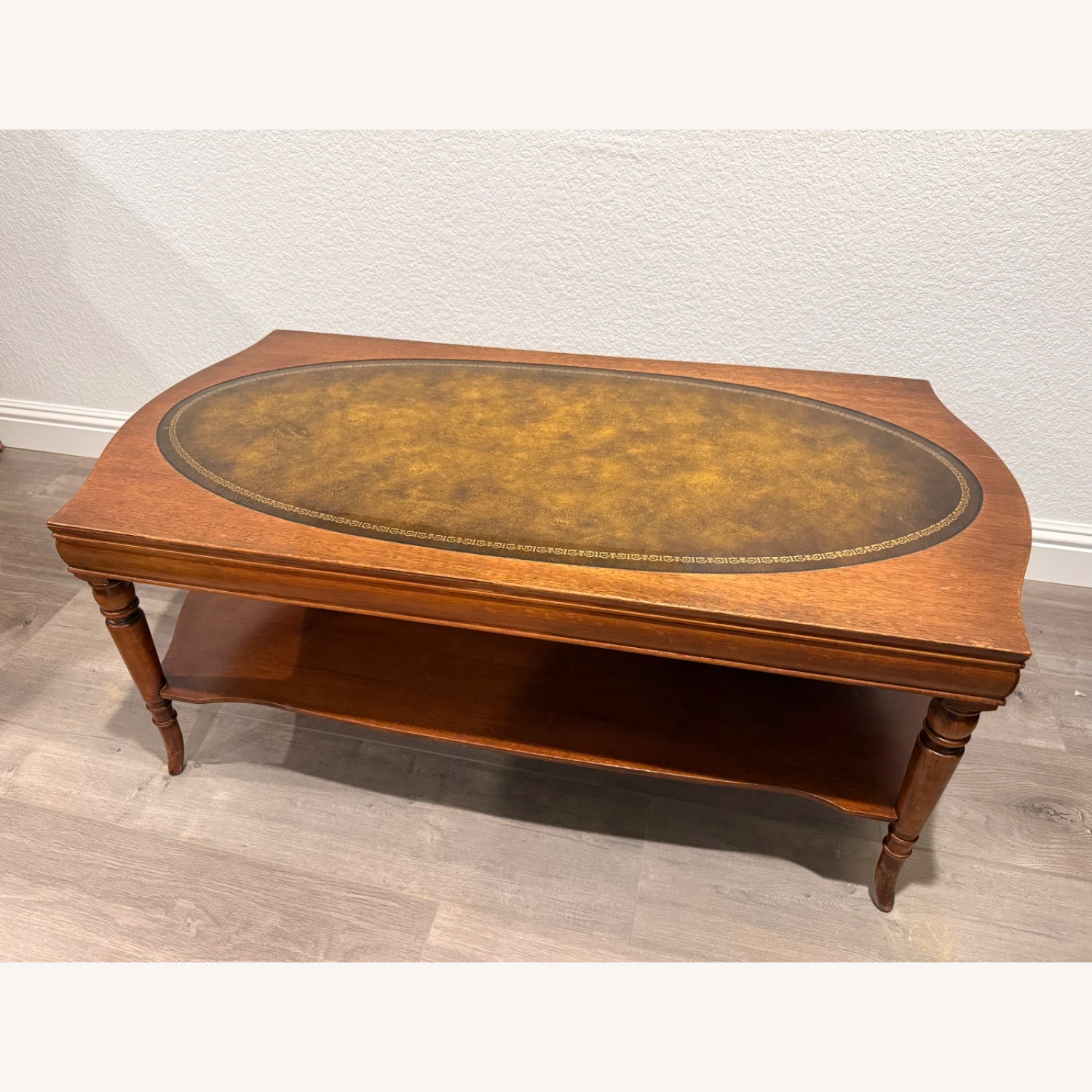 Set of 3 Weiman Mahogany Leather Tables - image-6