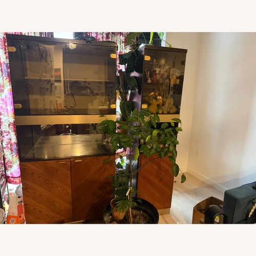 Used Midcentury Modern Wood and Glass Sideboard for sale on AptDeco