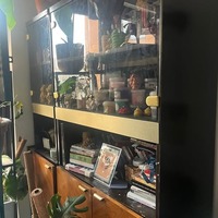 Midcentury Modern Wood and Glass Sideboard