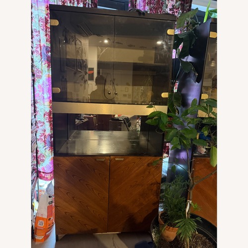 Used Midcentury Modern Wood and Glass Sideboard for sale on AptDeco