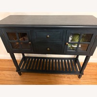 Vintage/Antique Blue Wood Sideboard