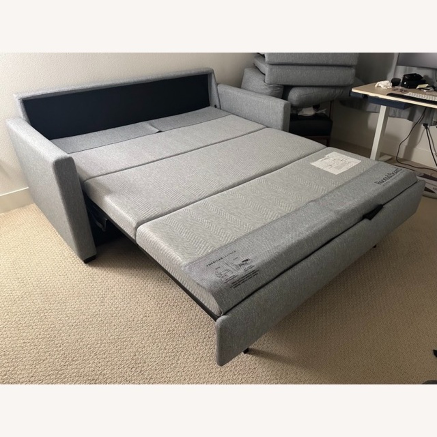 Room & Board Berin Light Gray Fabric Sleeper Sofa - image-3
