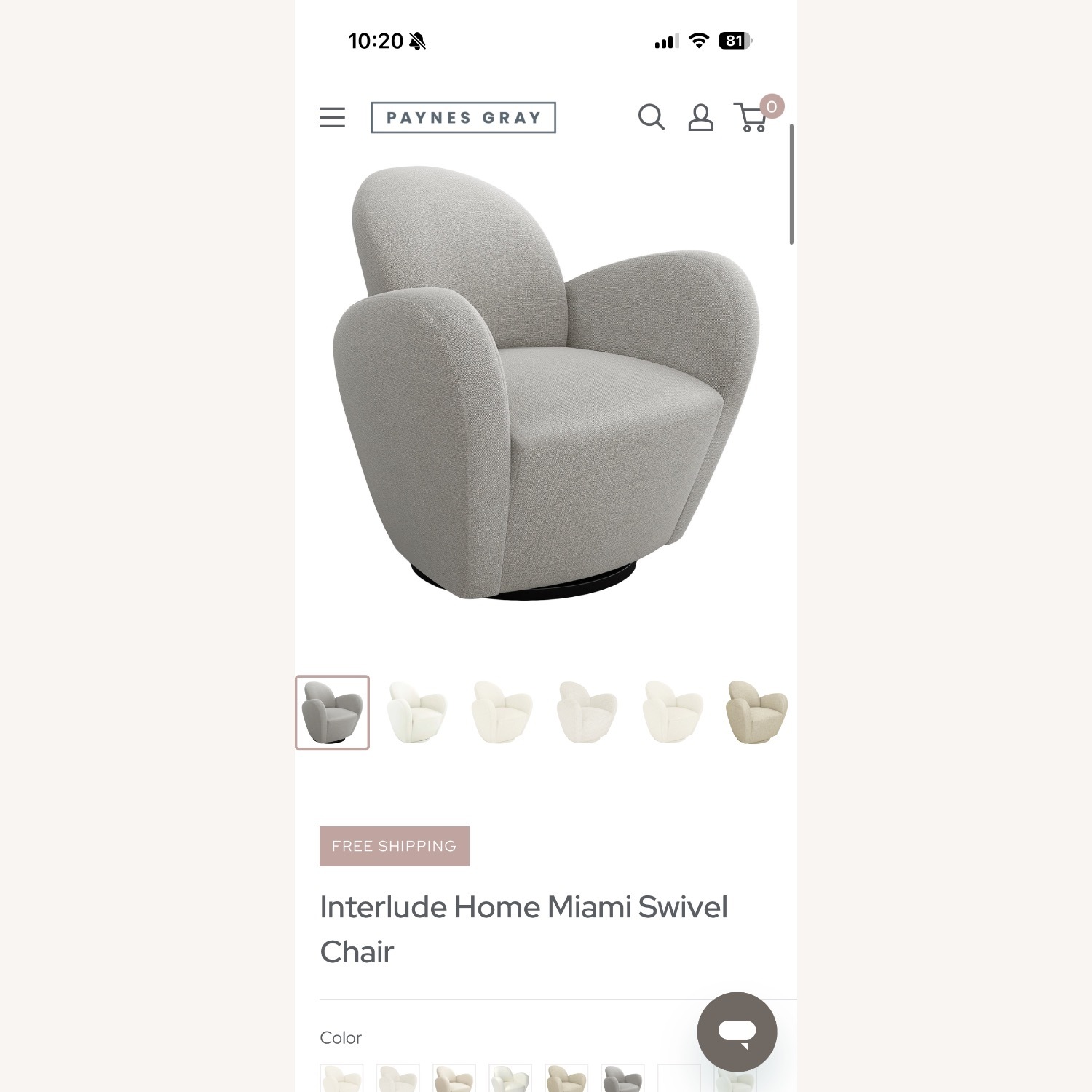 Interlude Miami Swivel Chair  - image-2