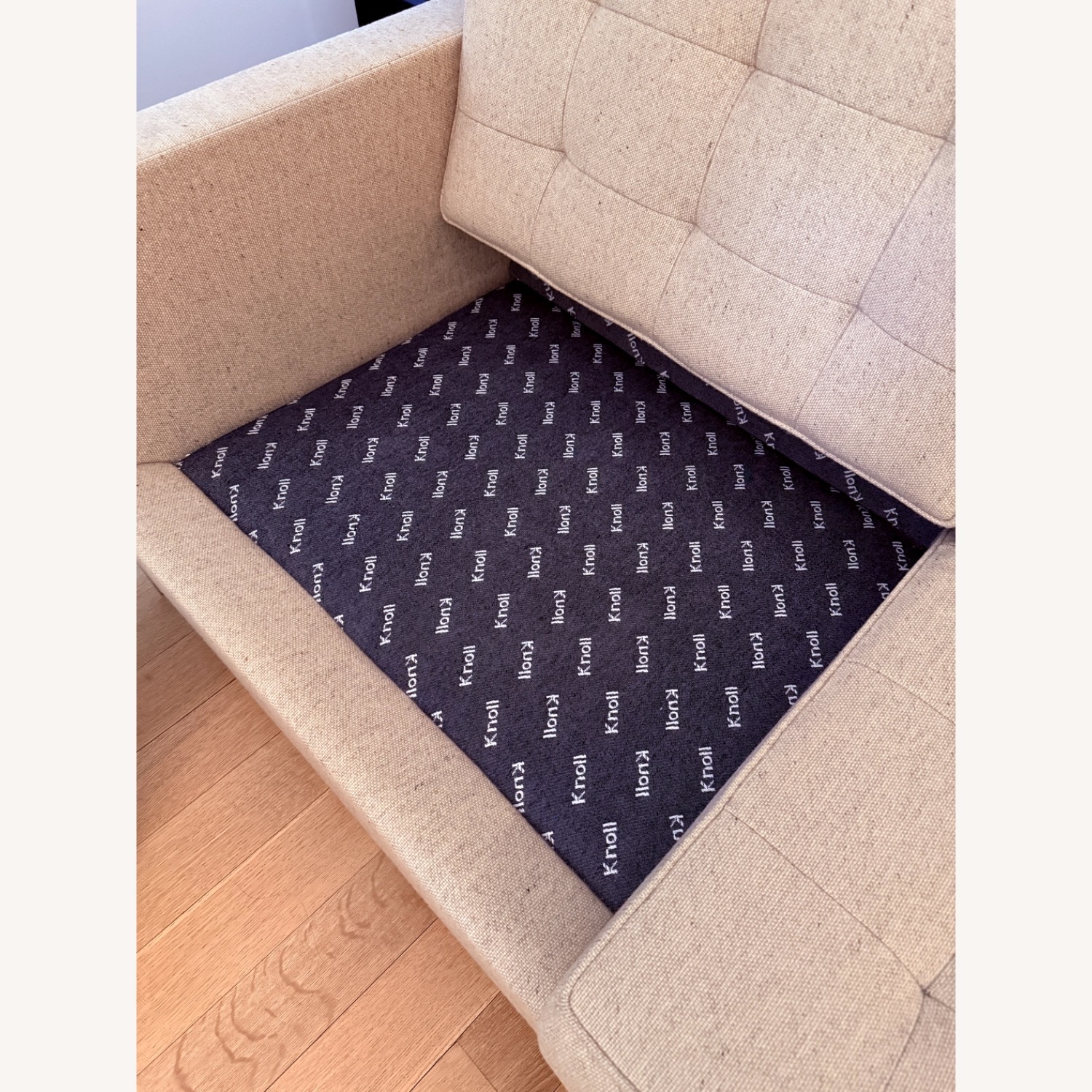 Knoll Florence Natural Fabric 3+ Seater Sofa - image-3