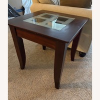Dark Brown Wood Side Tables