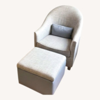 DucDuc Blue Nursing Chair and Ottoman