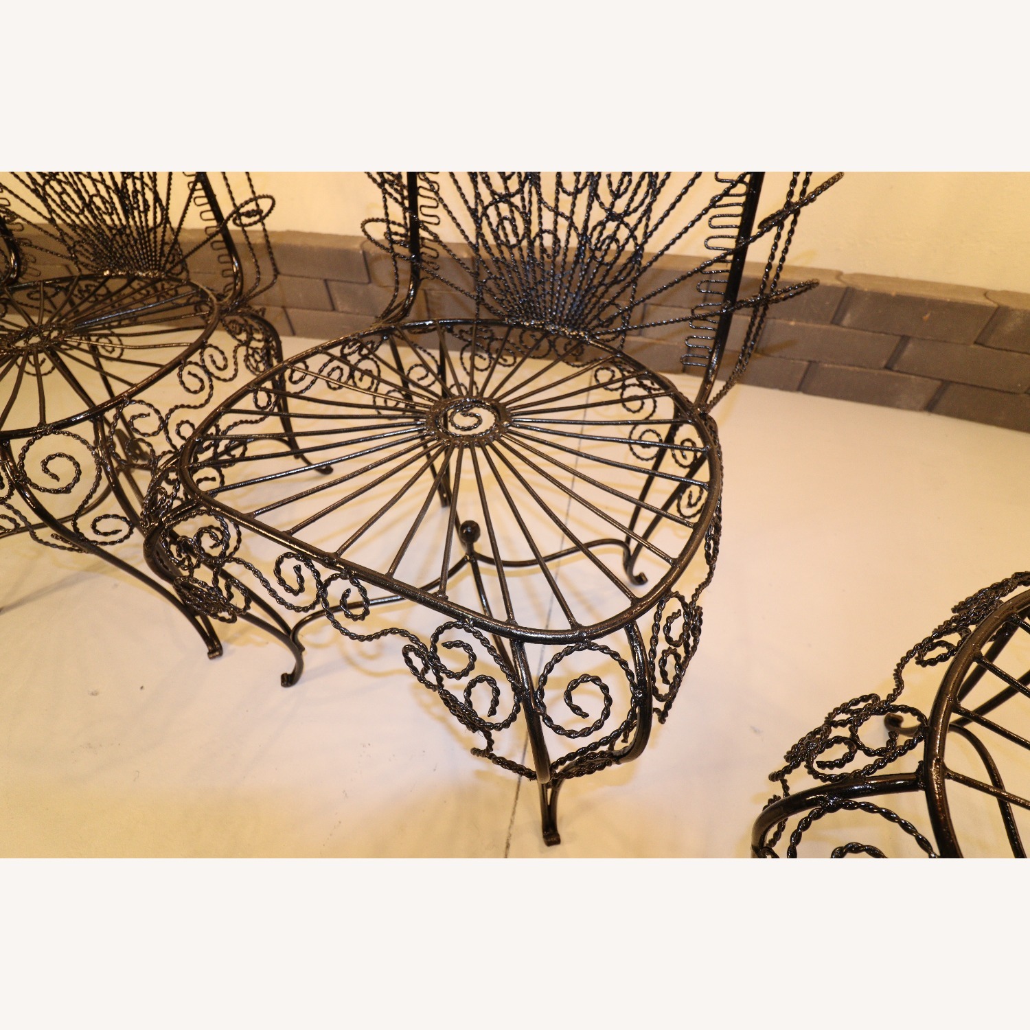 John Salterini High-Back Hearts Peacock Chairs - image-4